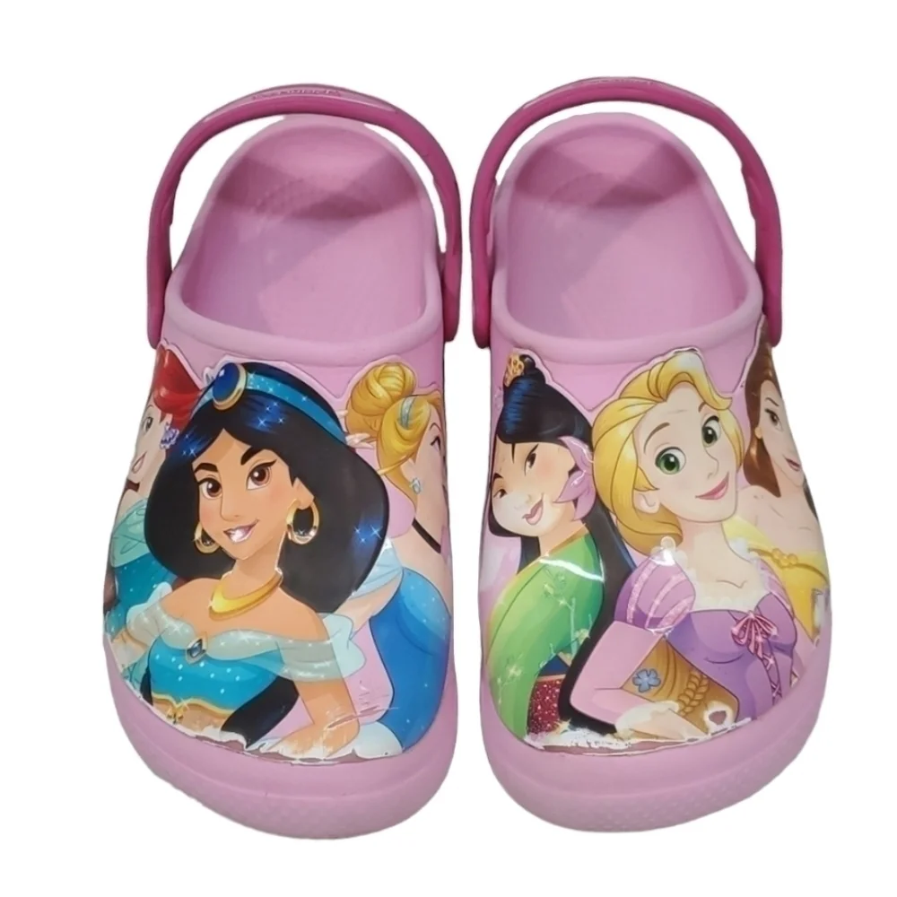 Crocs Kids Girls Disney Princess Rubber Outdoor Clogs Shoes J3
